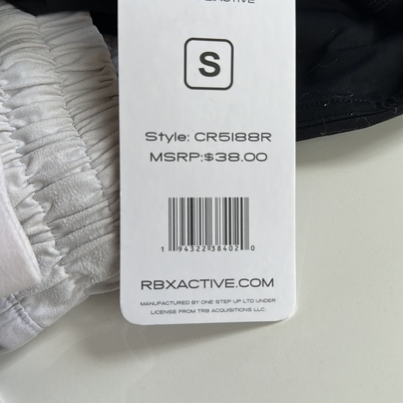women’s RBX athletic shorts, white, size small/medium - Picture 6 of 6